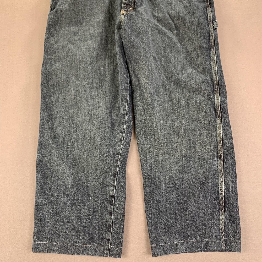 Wrangler Rugged Wear Jeans Mens 42x34 (Fits 40x28) Blue Carpenter Workwear Denim - Picture 4 of 14